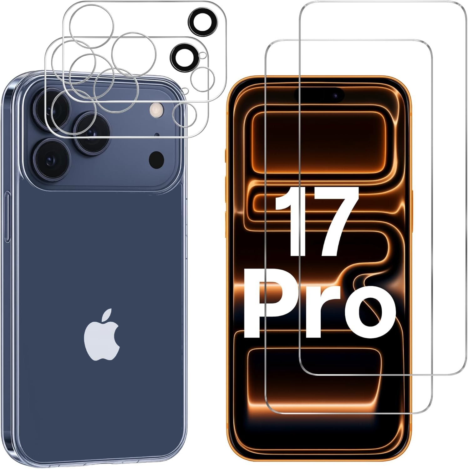 coque-silicone-transparente-pack-verre-trempe-protection-camera-x2-pour-iphone-17-pro-little-boutik