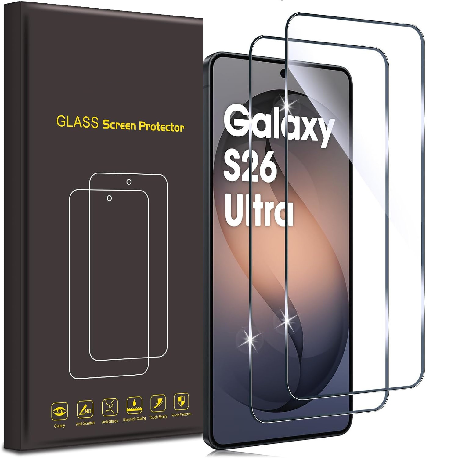 pack-verre-trempe-protection-ecran-x2-pour samsung-galaxy-s26-ultra-little-boutik