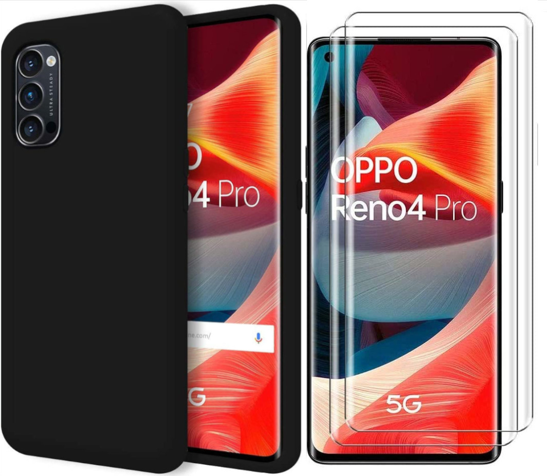 reno 4 pro -black-tpu-case-glass-x2