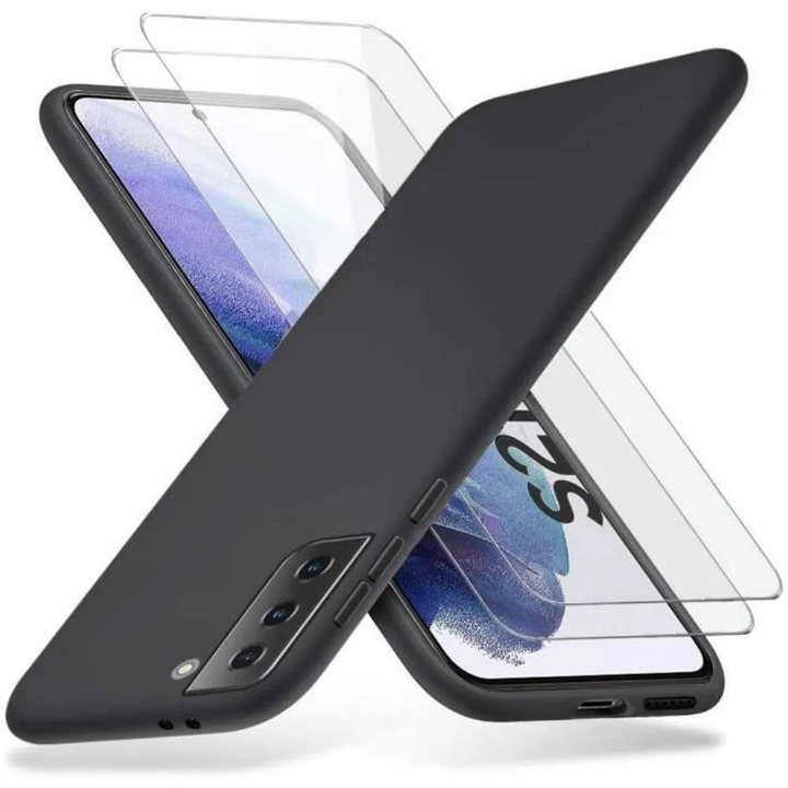 coque-s21-fe-coque-silicone-noir-protection-ecran-x2