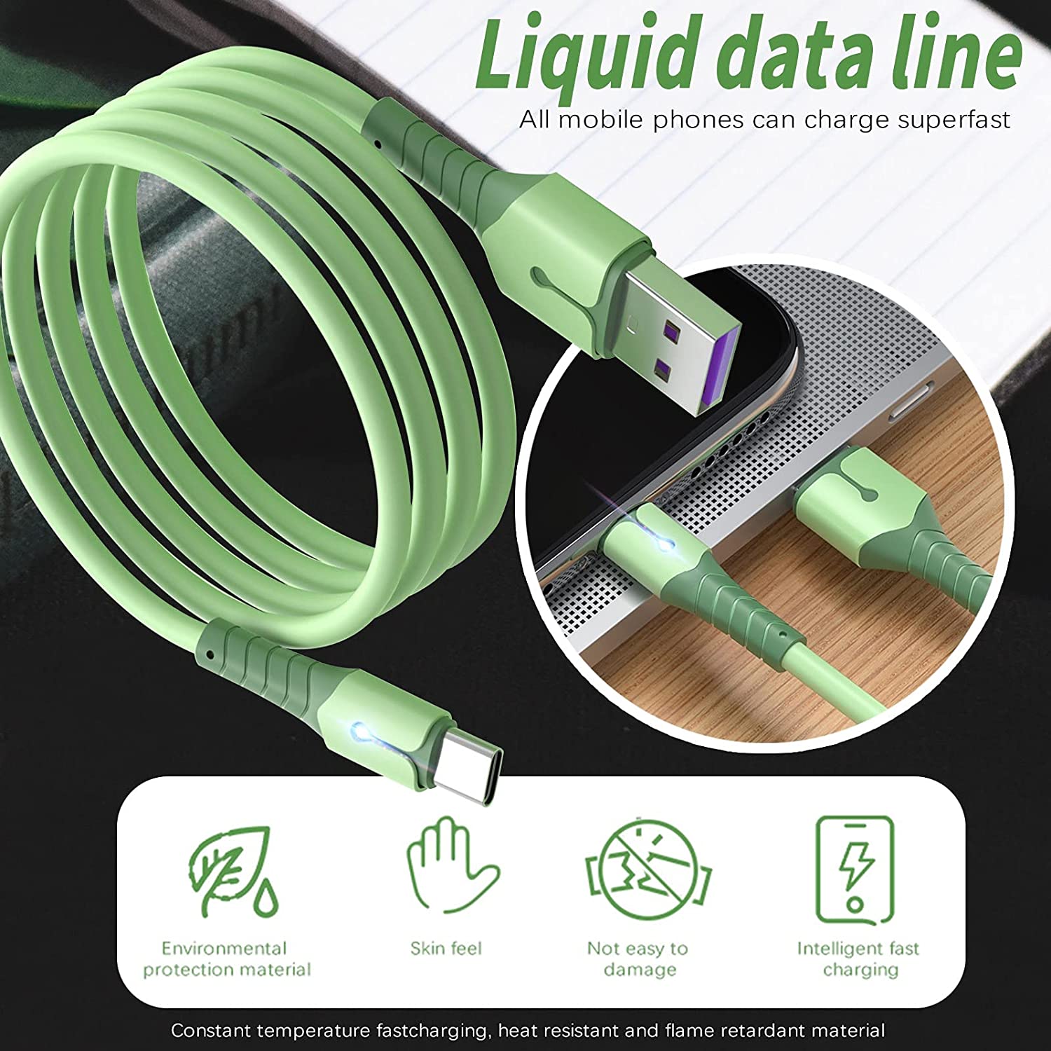 cable-silicone-type-c-green