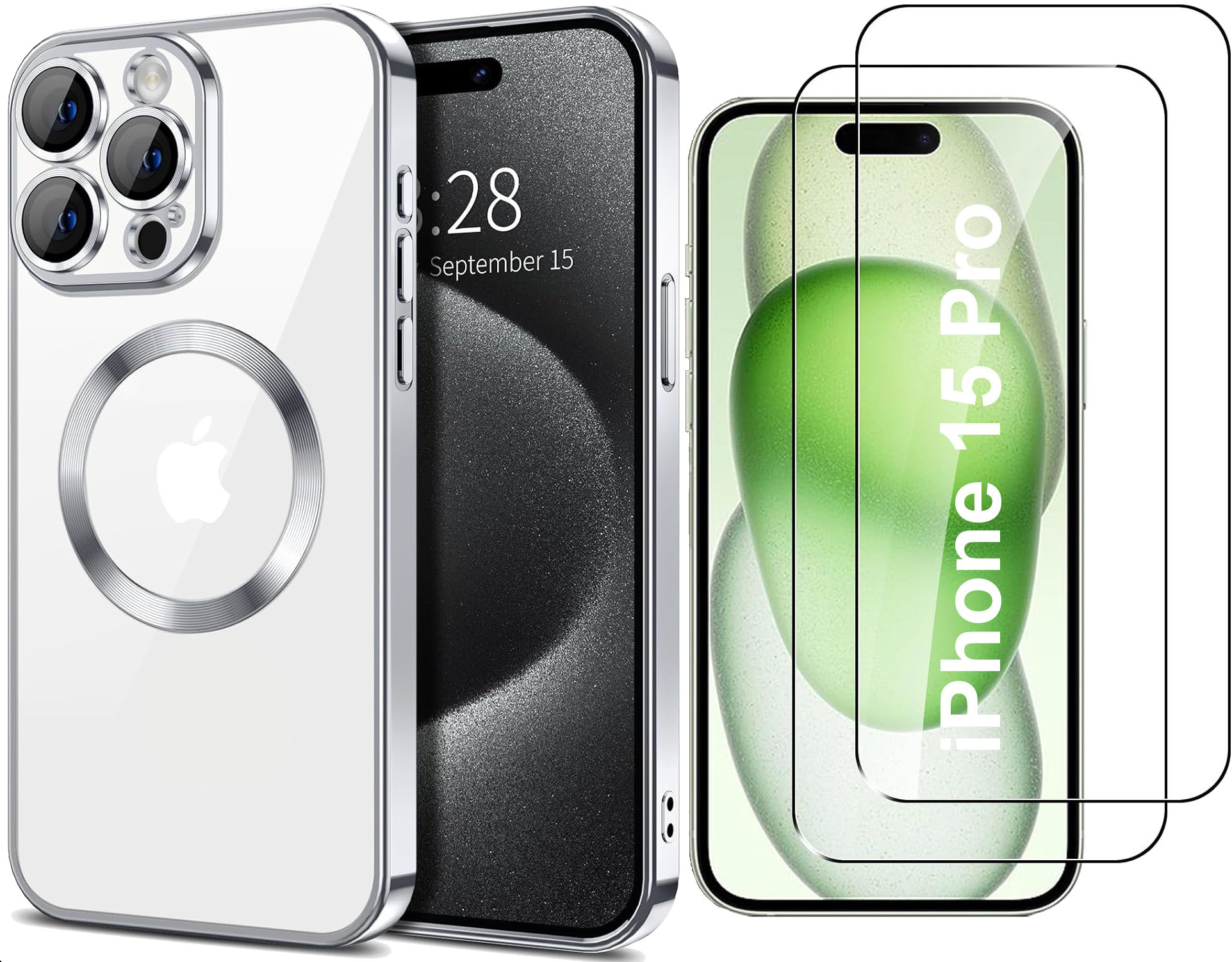 iphone-15-pro-magsafe-silver-case-silicone-glass-x2-little-boutik