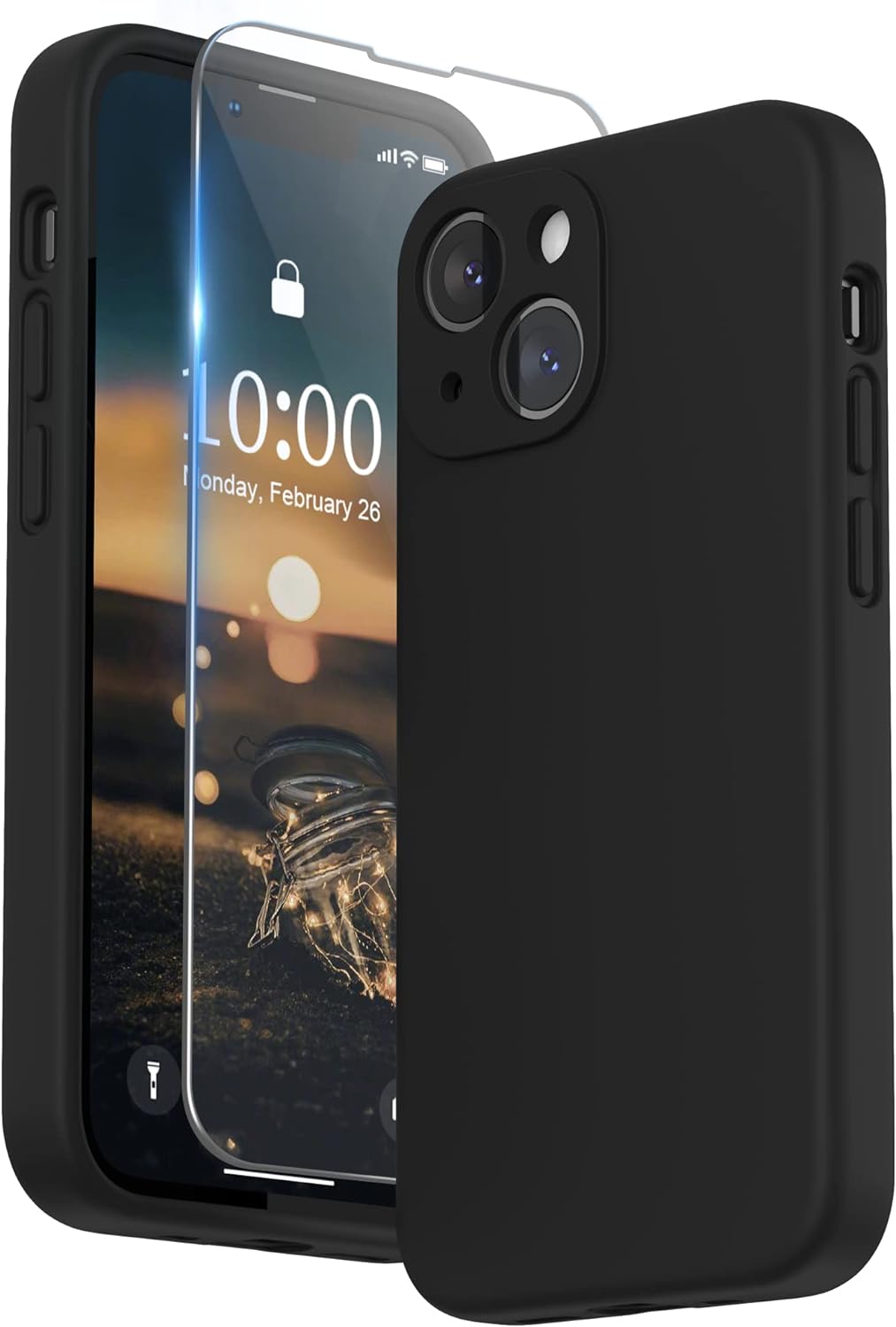 case-silicone-noir-verre-trempe-iphone-13-mini-little-boutik
