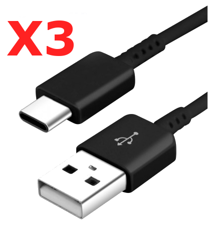 CABLING® Cable USB- Type C Chargeur Noir pour Samsung Galaxy A