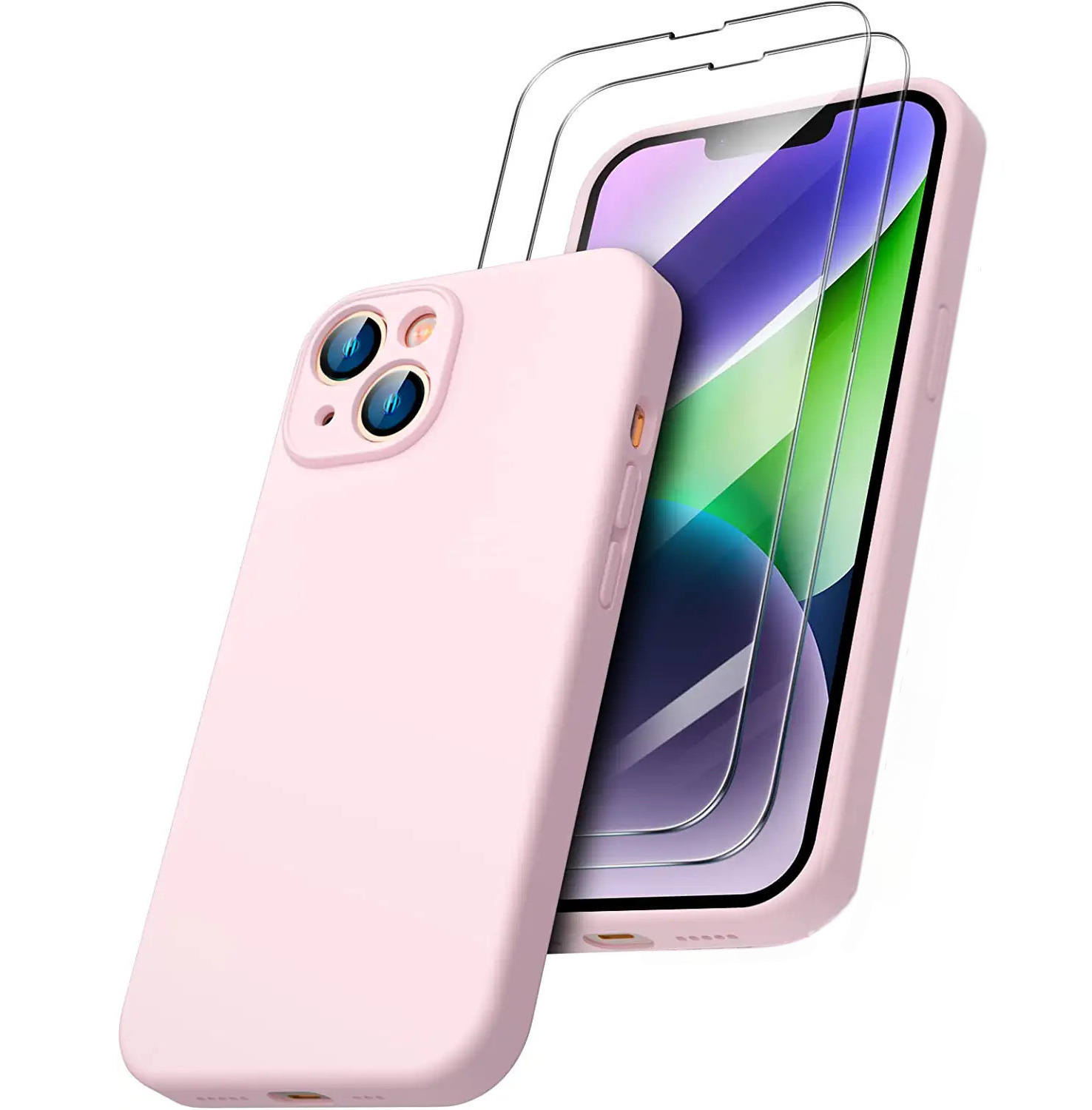 coque-silicone-iphone-14-plus-rose-2-verres-trempes-littleboutik