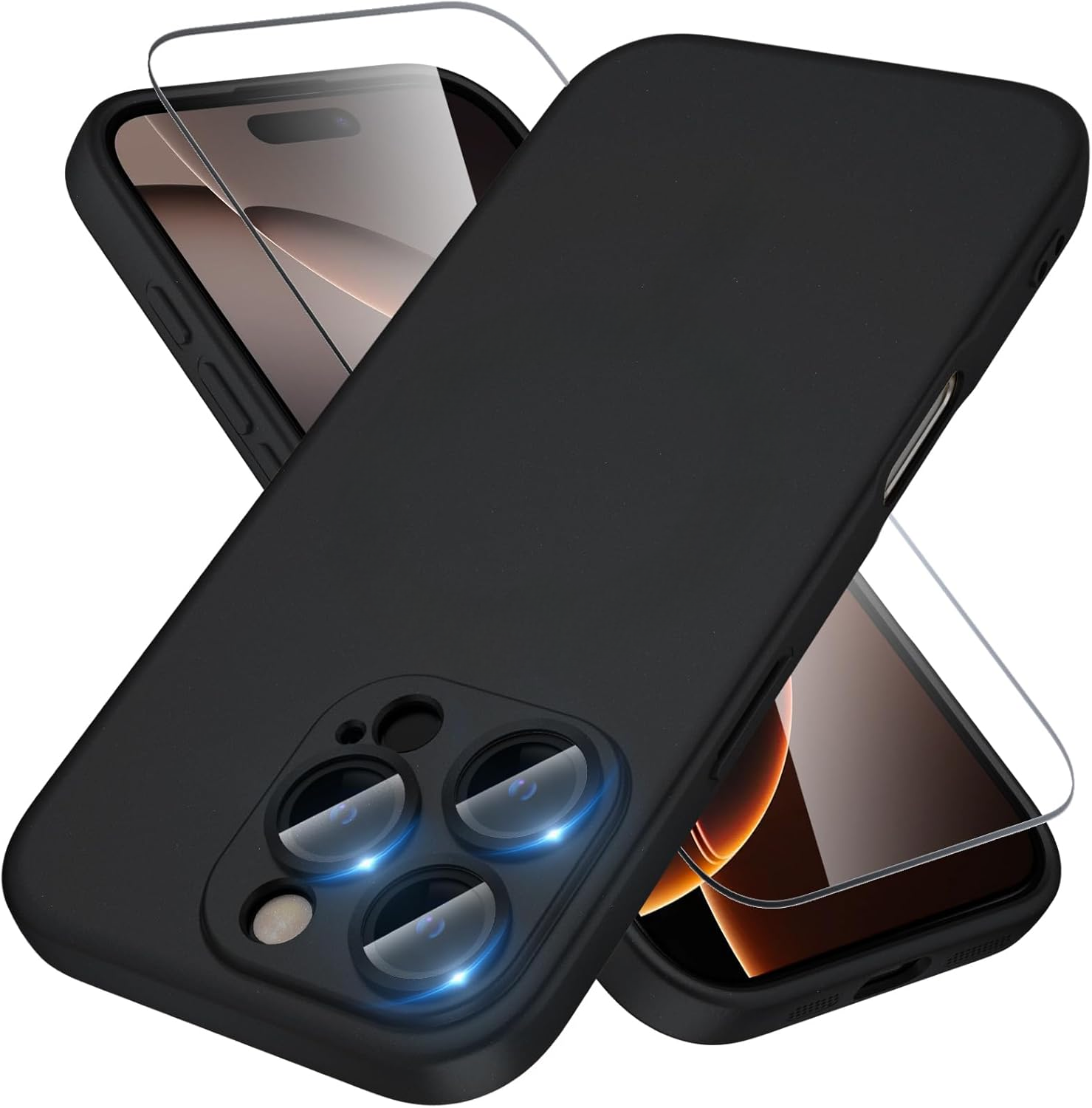 coque-silicone-noir-verre-trempe-pour-iphone-16-pro-little-boutik