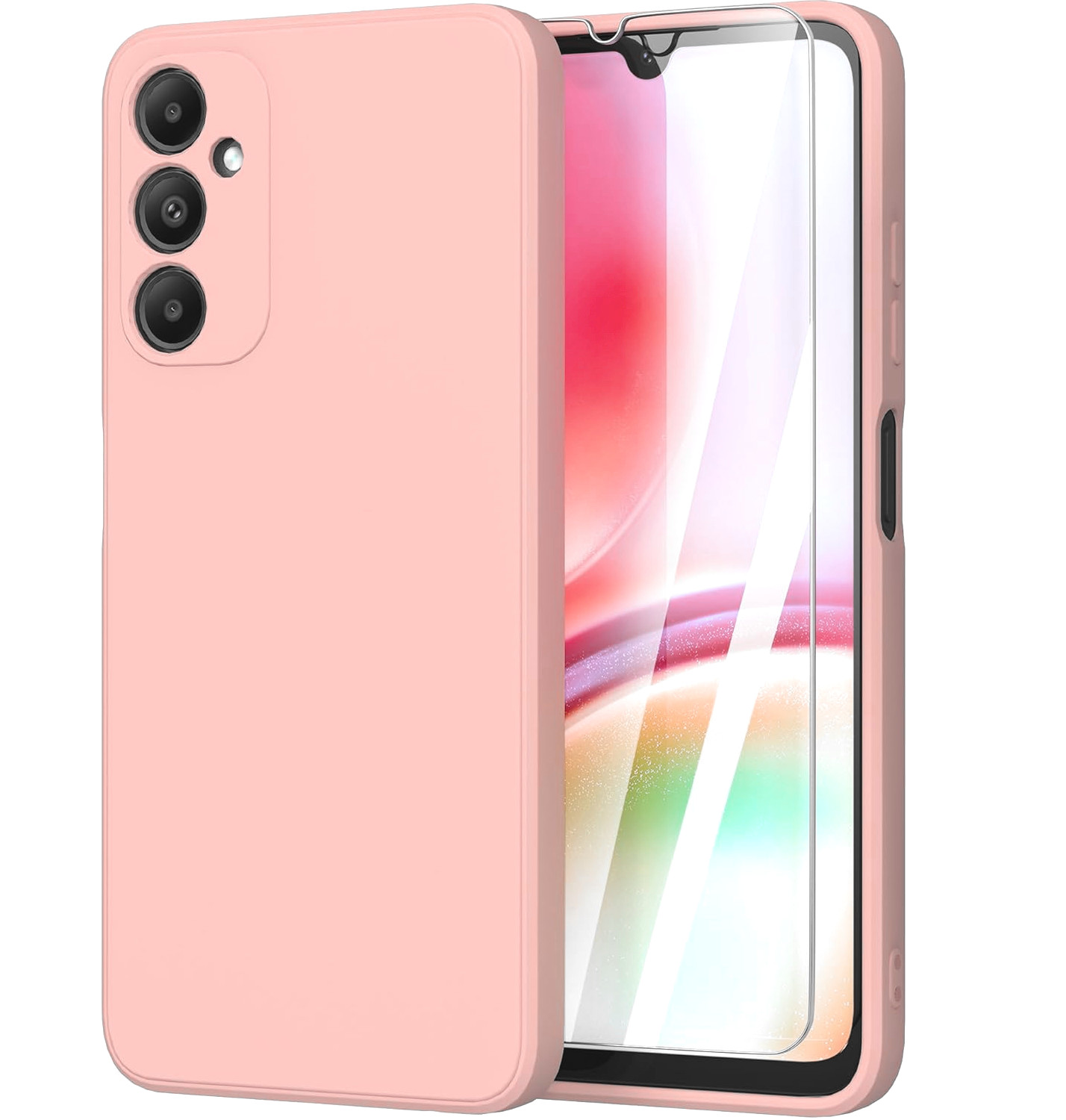 coque-silicone-rose-verre-trempe-pour-samsung-a05s-little-boutik