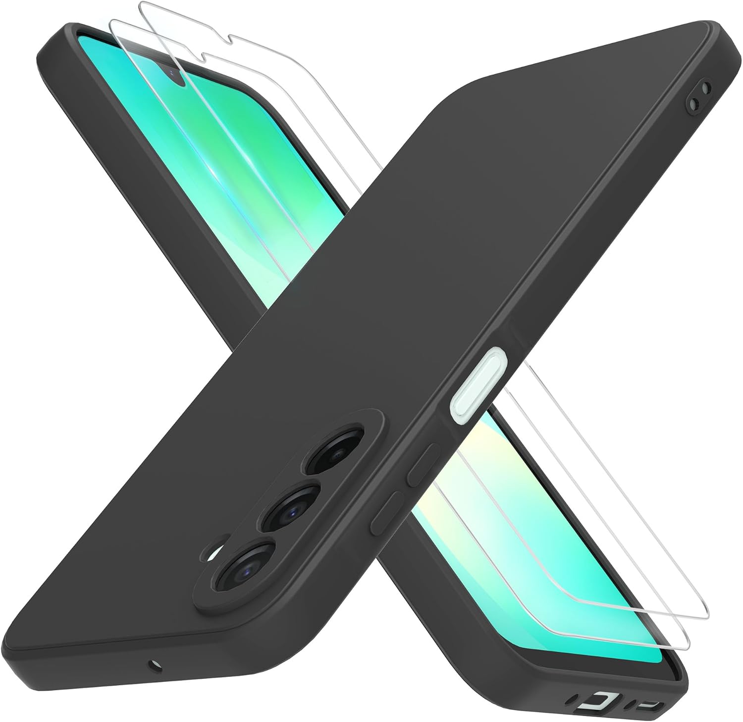 coque-silicone-noir-verre-trempe-x2-pour-samsung-a26-little-boutik