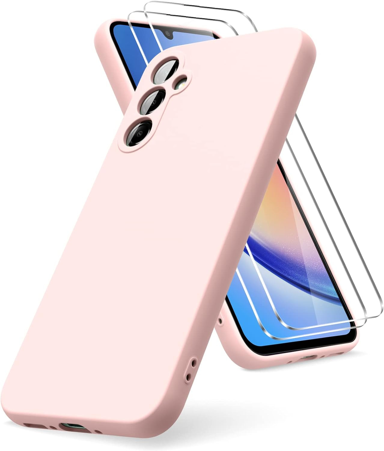 coque-rose-silicone-verre-trempe-x2-samsung-a34-little-boutik