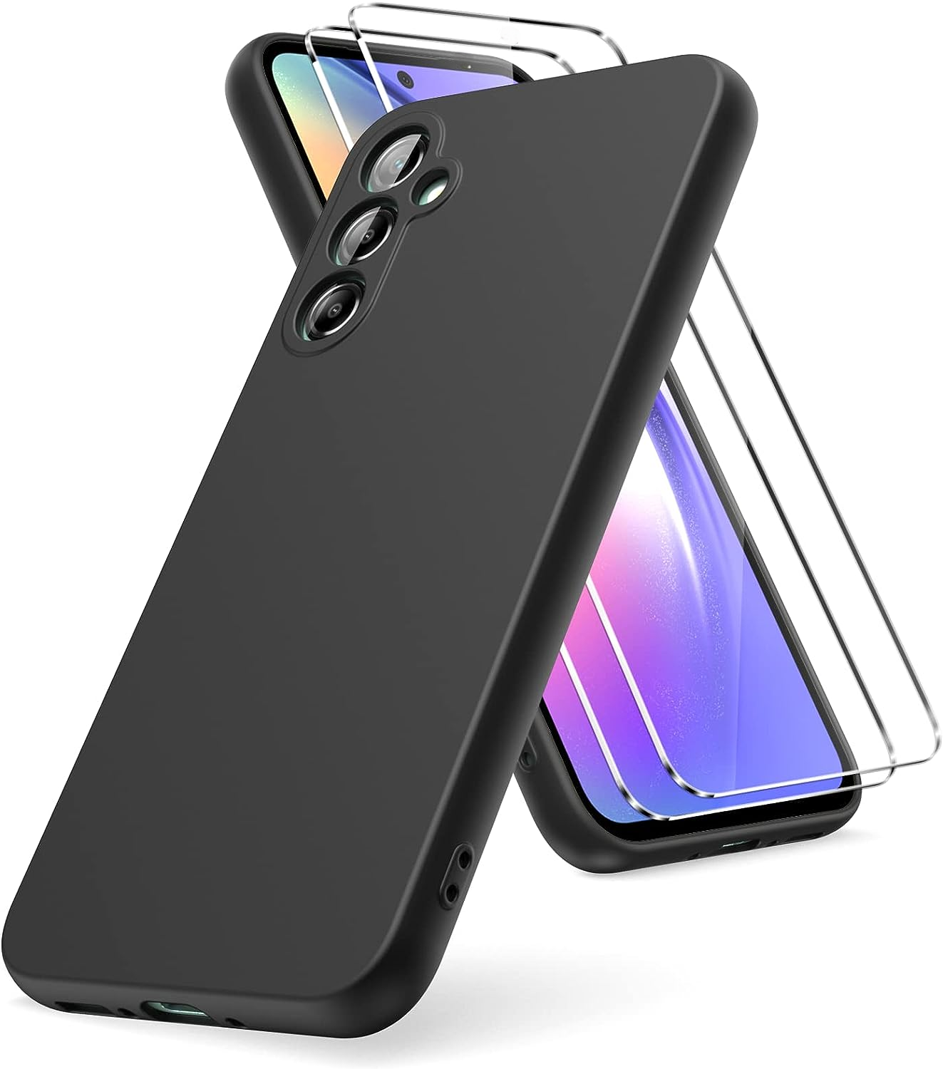 coque-noir-verre-protection-ecran-x2-samsung-galaxy-a54-little-boutik