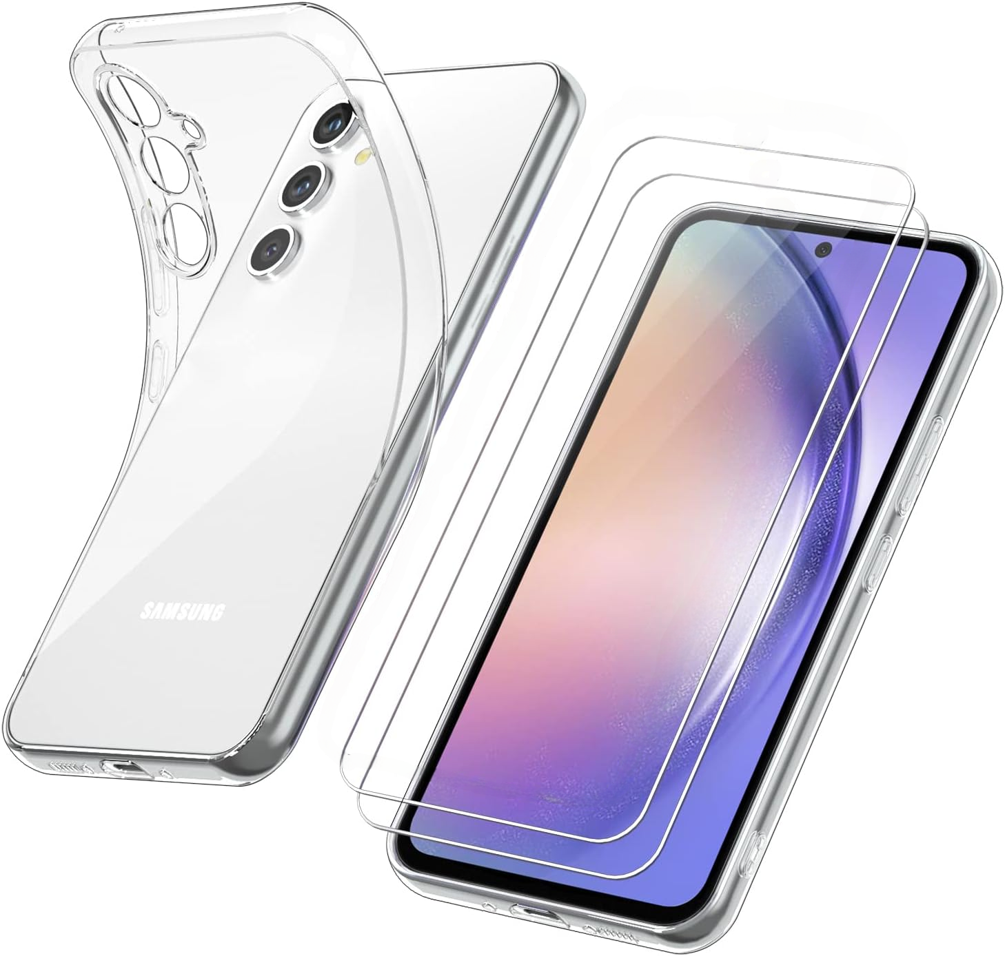 coque-transparente-verre-trempe-x2-samsung-galaxy-a54-little-boutik