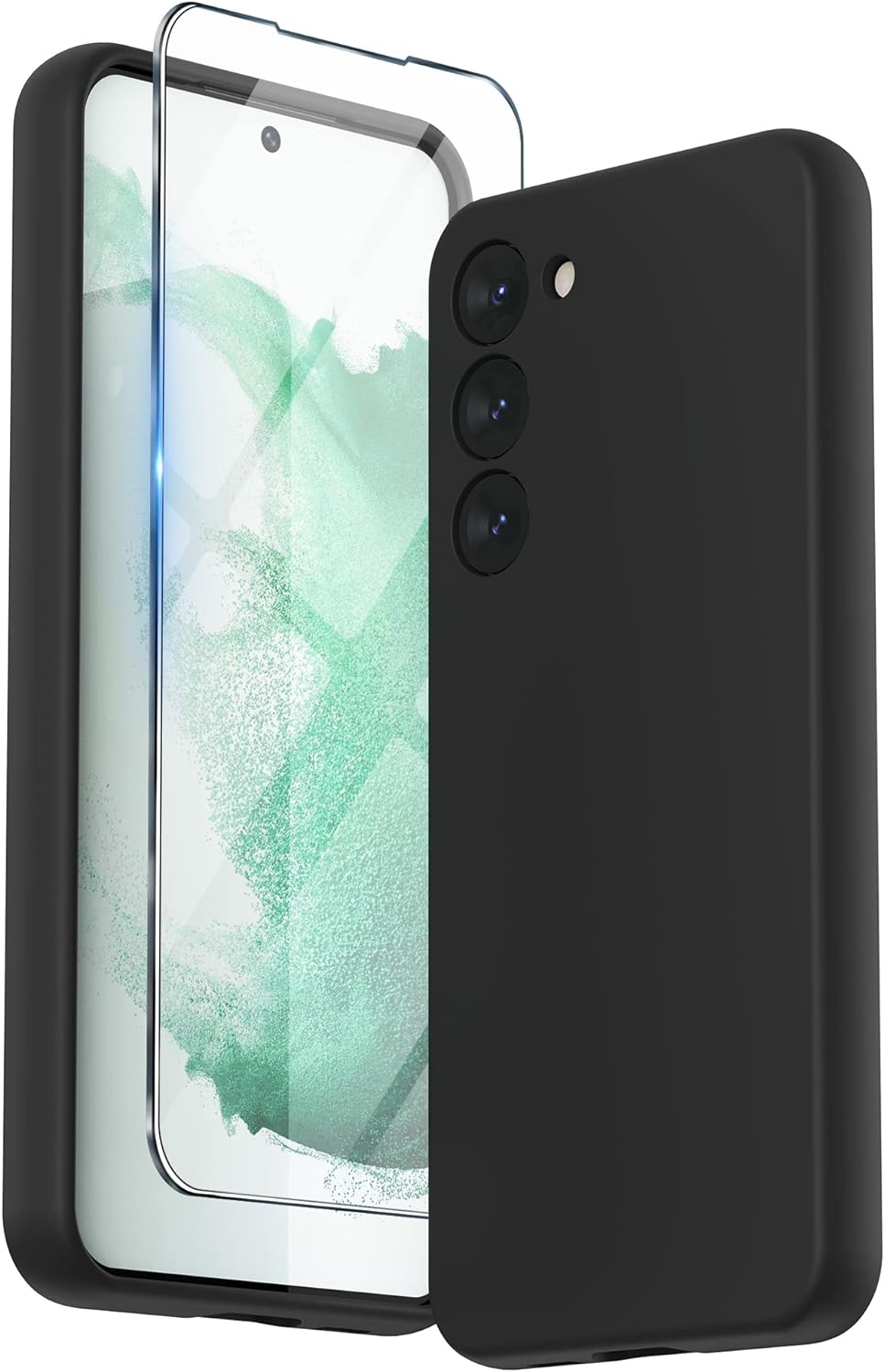 coque-noir-silicone-verre-trempe-samsung-s23-little-boutik