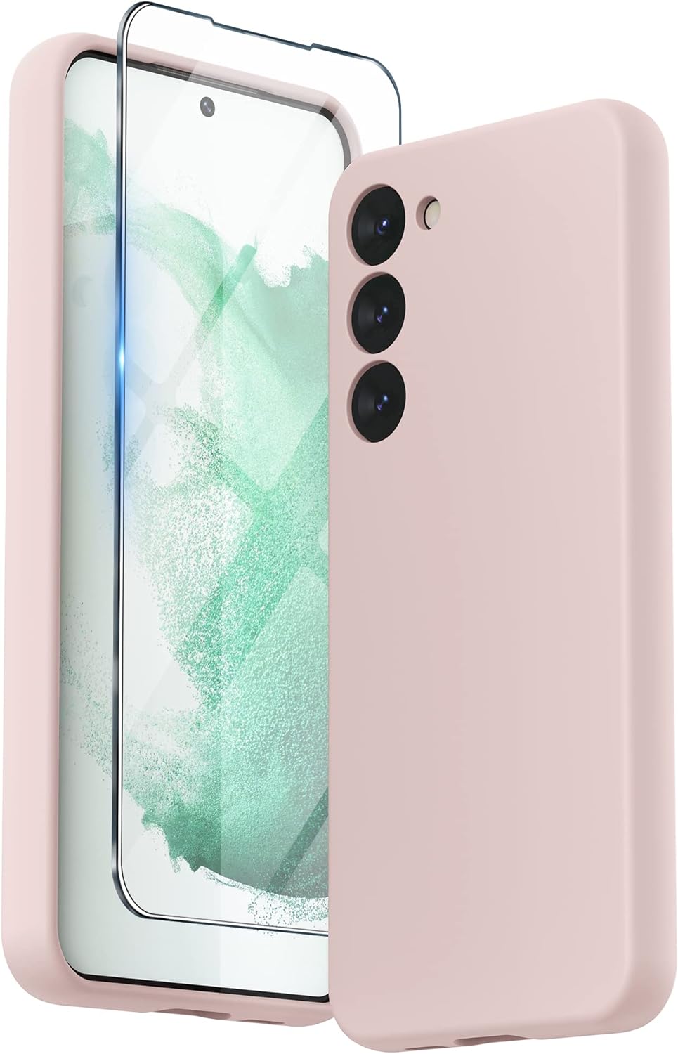 coque-rose-silicone-verre-trempe-samsung-s23-little-boutik