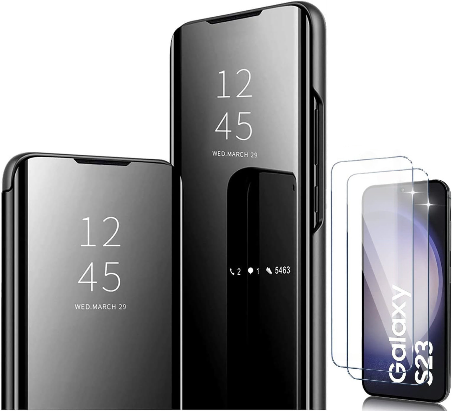 coque-rabat-miroir-noir-glass-x2-pour-samsung-s23-little-boutik