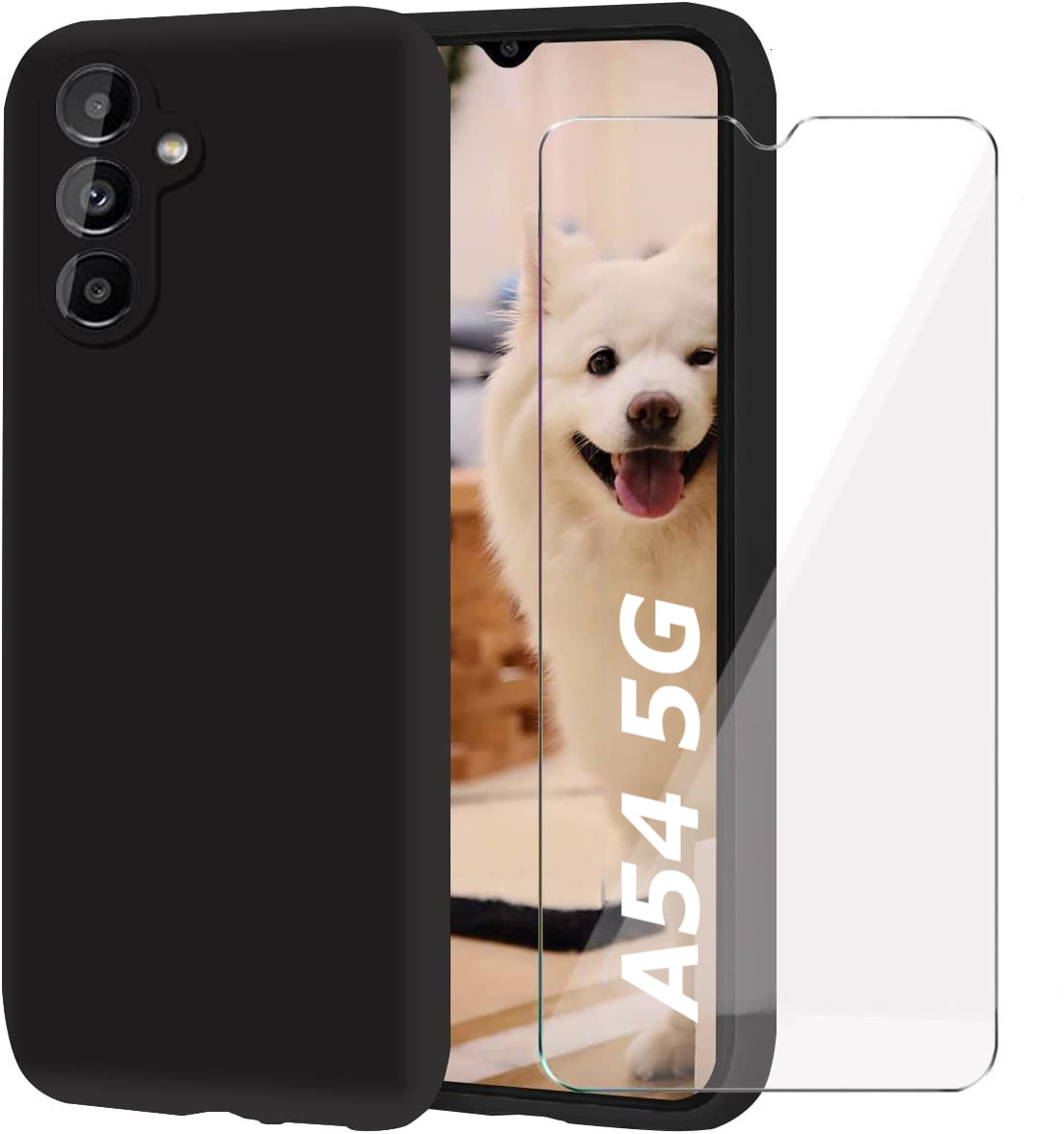 coque-silicone-noir-glass-samsung-a54-little-boutik