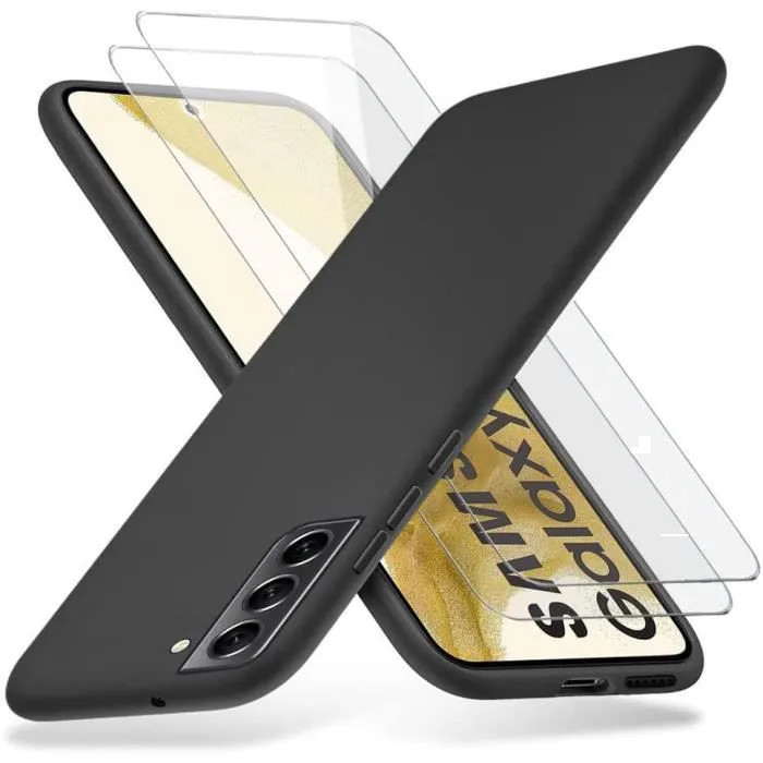 coque-galaxy-s22-plus-5g-coque-silicone-noir-glassx2