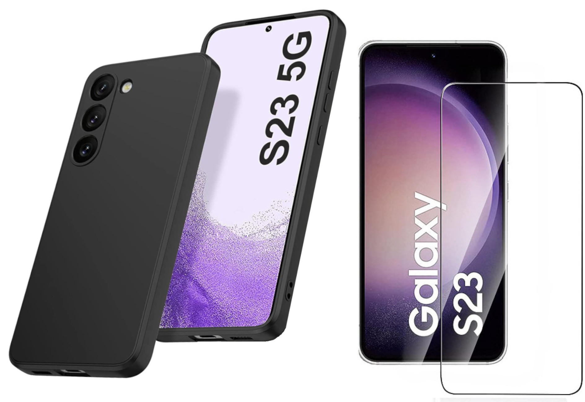 coque-pour-samsung-s23-silicone-noir-verre-trempe