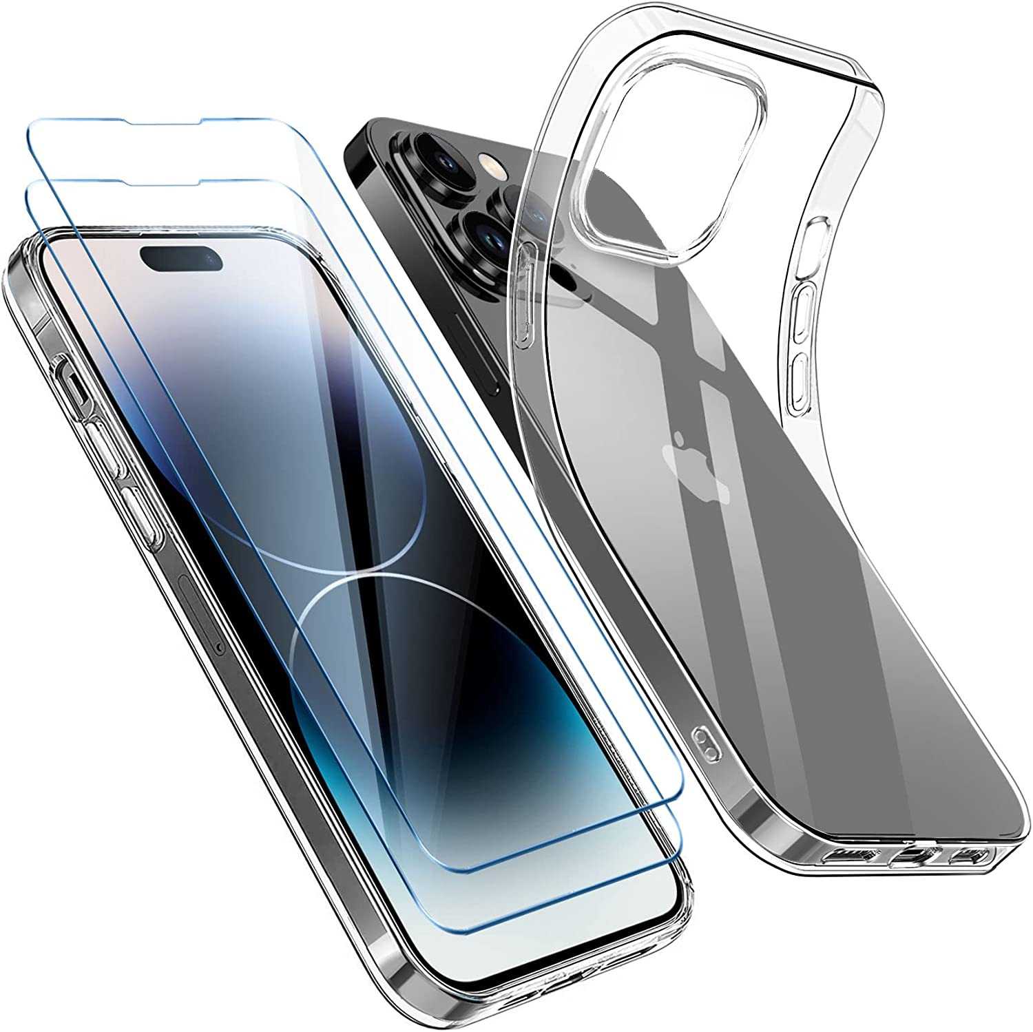 coque-silicone-iphone-14-pro-max-transparent-2-verres-trempes-littleboutik