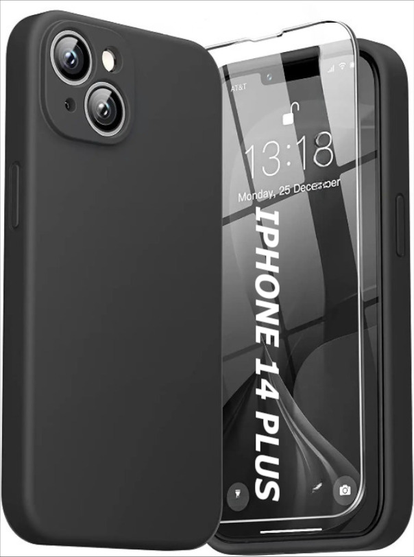 coque-silicone-iphone-14-plus-noir-glass-littleboutik