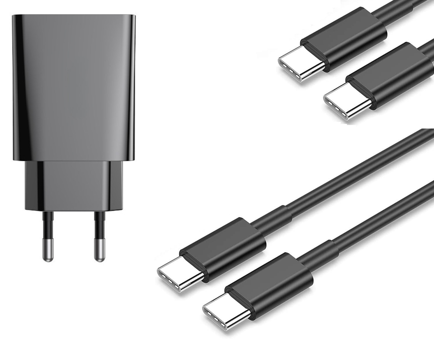 Chargeur ultra rapide double Port USB - USB C 20 W avec Cable USB-C Xiaomi  Redmi 9T. 9C. Samsung S21. S20FE. . S20 Ultra 5G. A51. A21S. A20e