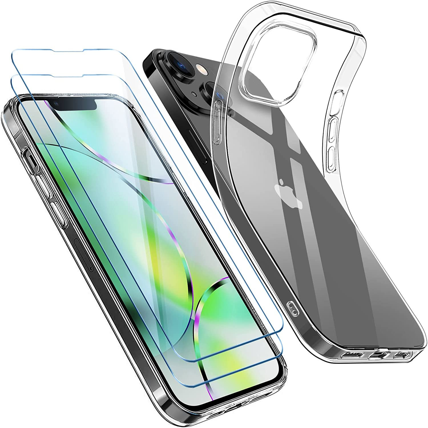 coque-silicone-iphone-14-plus-transparent-2-verres-trempes-littleboutik