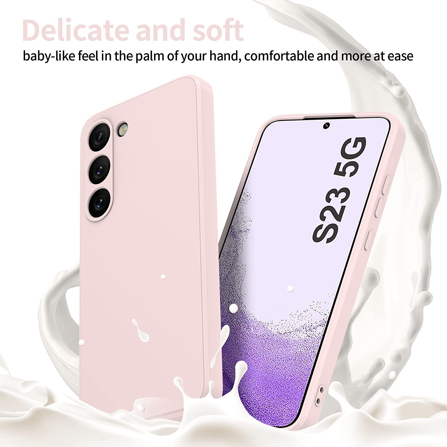 coque-pour-samsung-s23-silicone-rose-pink