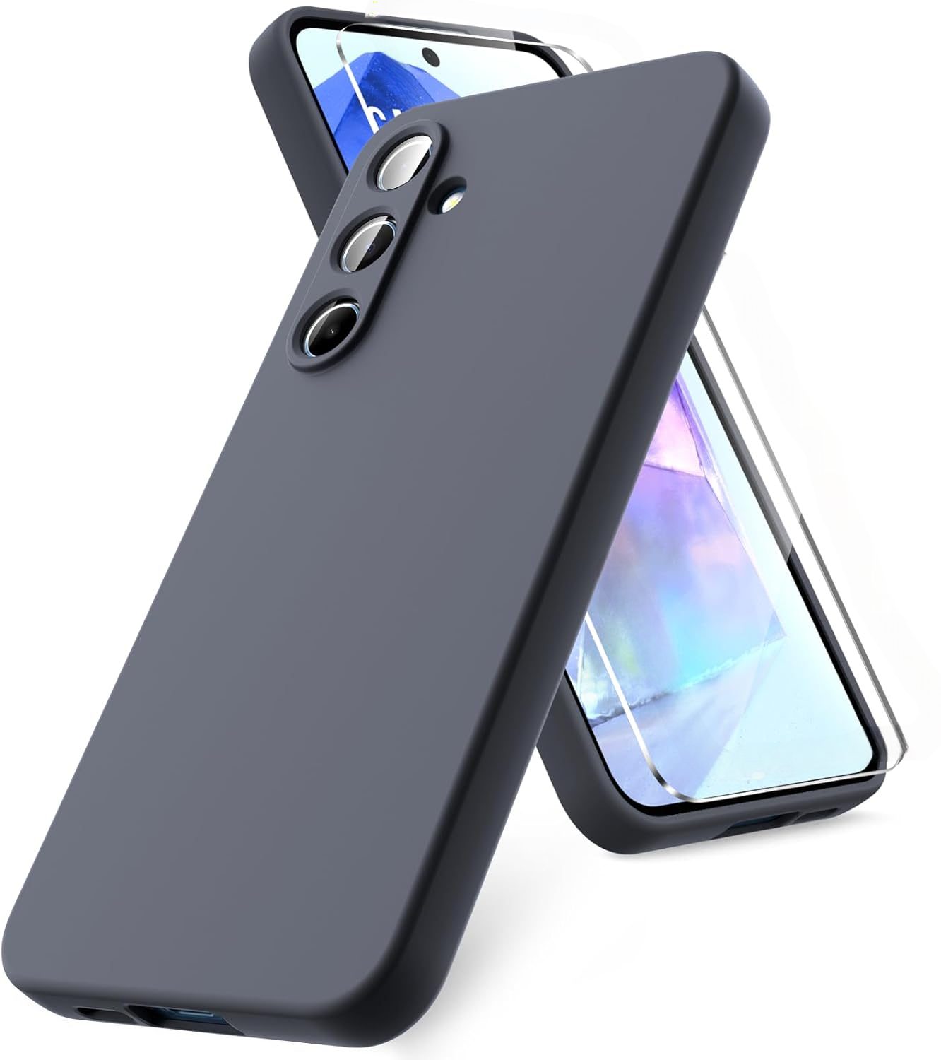coque-silicone-noir-pour-samsung-glaxy-a55-verre-trempes-little-boutik