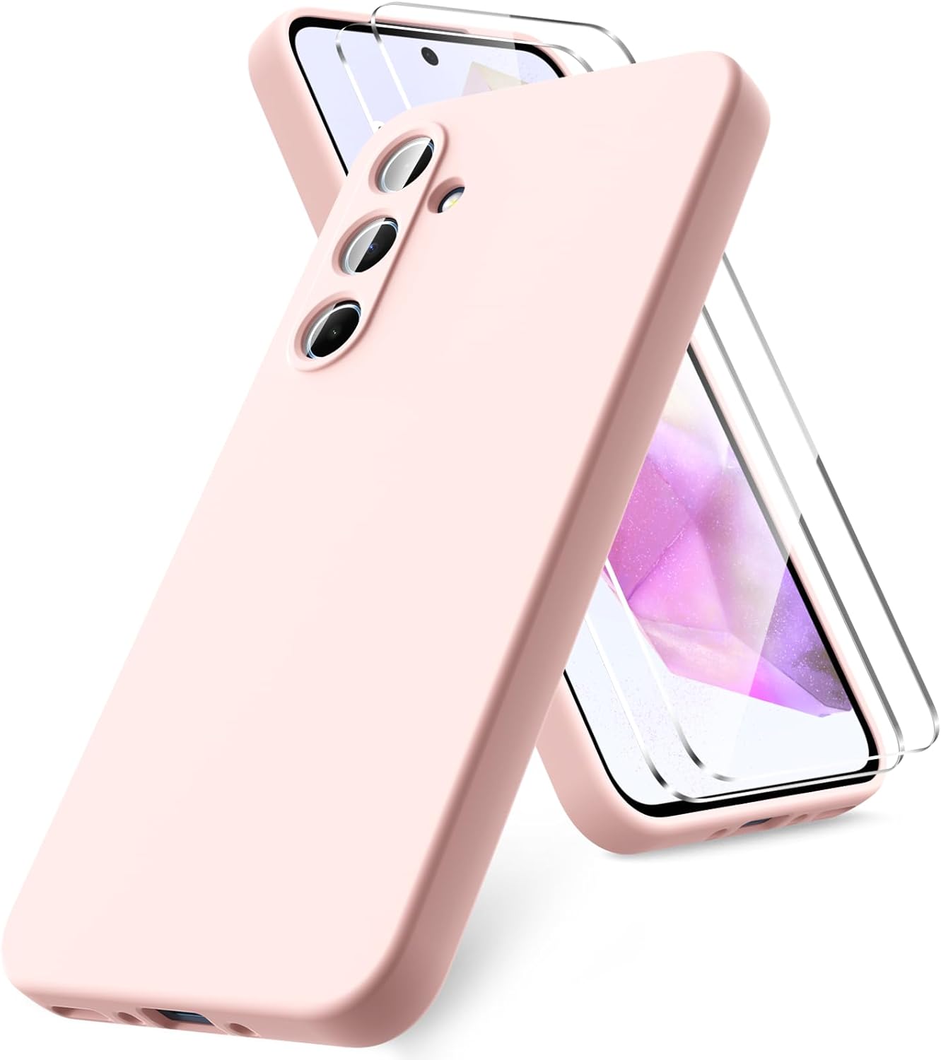 coque-silicone-rose-2-verres-protection-ecran-pour-samsung-galaxy-a35-little-boutik