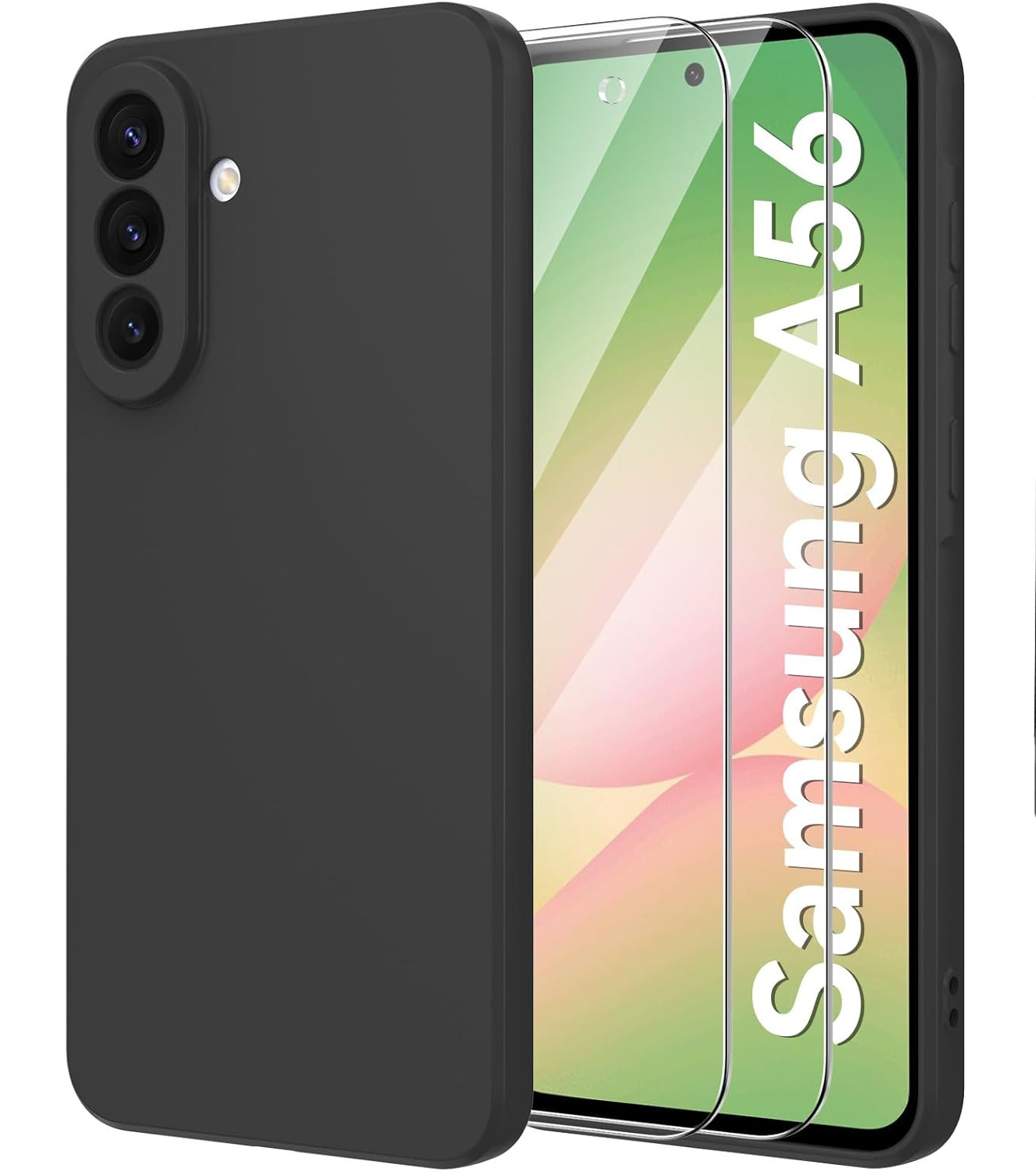 coque-silicone-noir-verre-trempe-x2-pour-samsung-a56-little-boutik