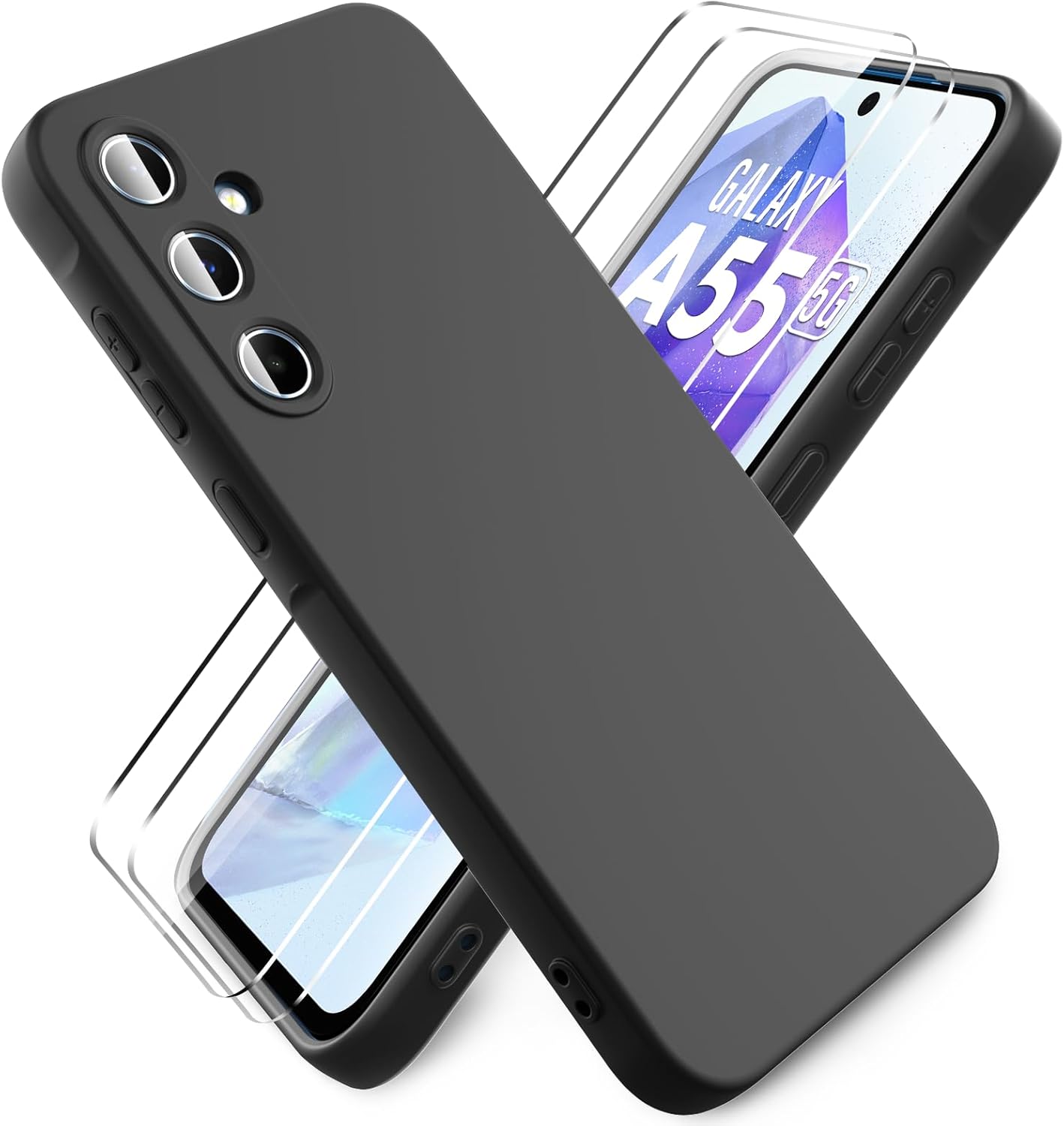 coque-silicone-noir-pour-samsung-glaxy-a55-2-verres-trempes-little-boutik