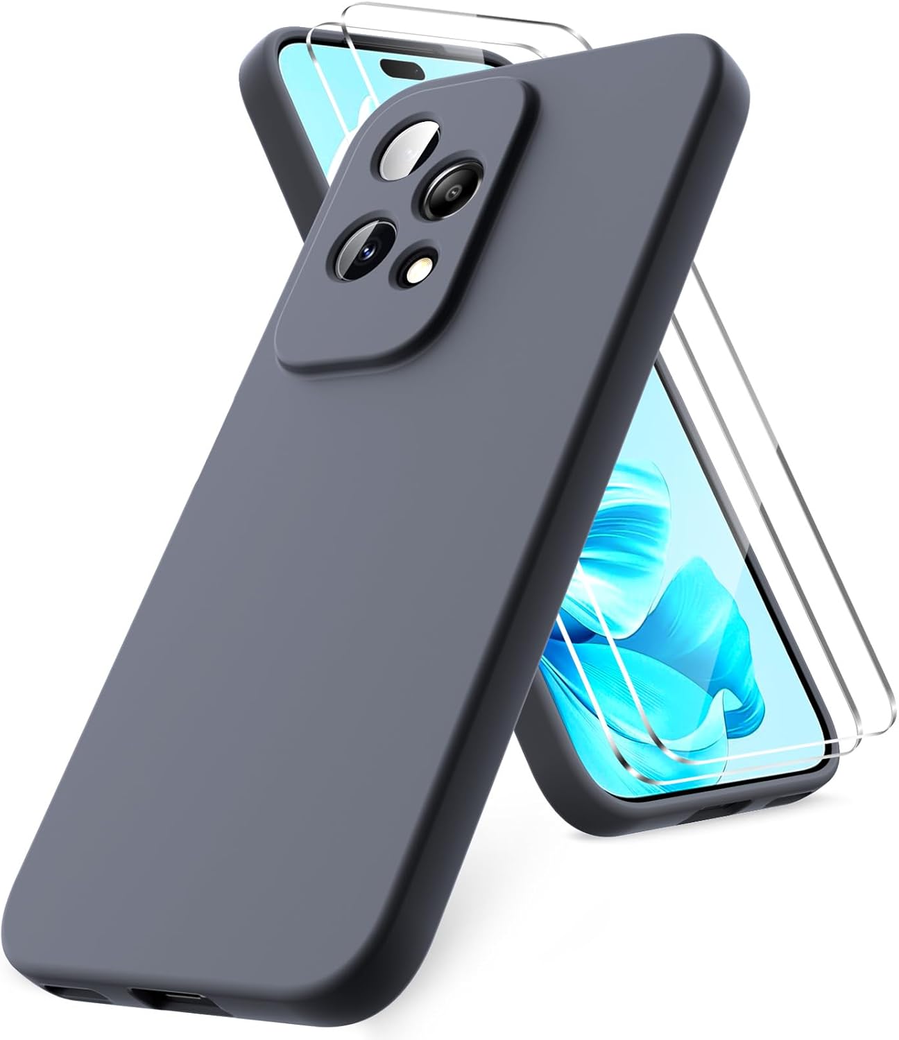 coque-silicone-noir-verre-de-protection-ecran-x2-pour-honor-200-lite-little-boutik