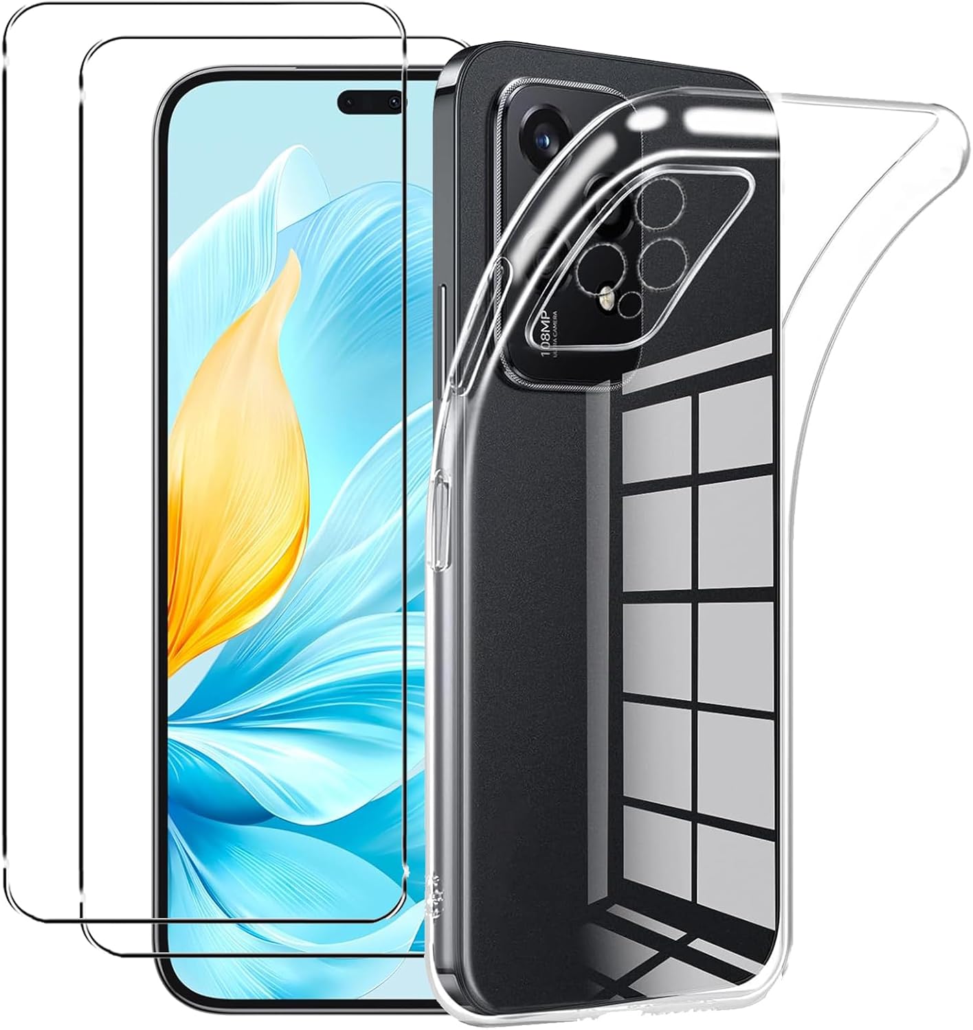 coque-silicone-transparente-verre-trempe-ecran-protection-x2-pour-honor-200-lite-little-boutik