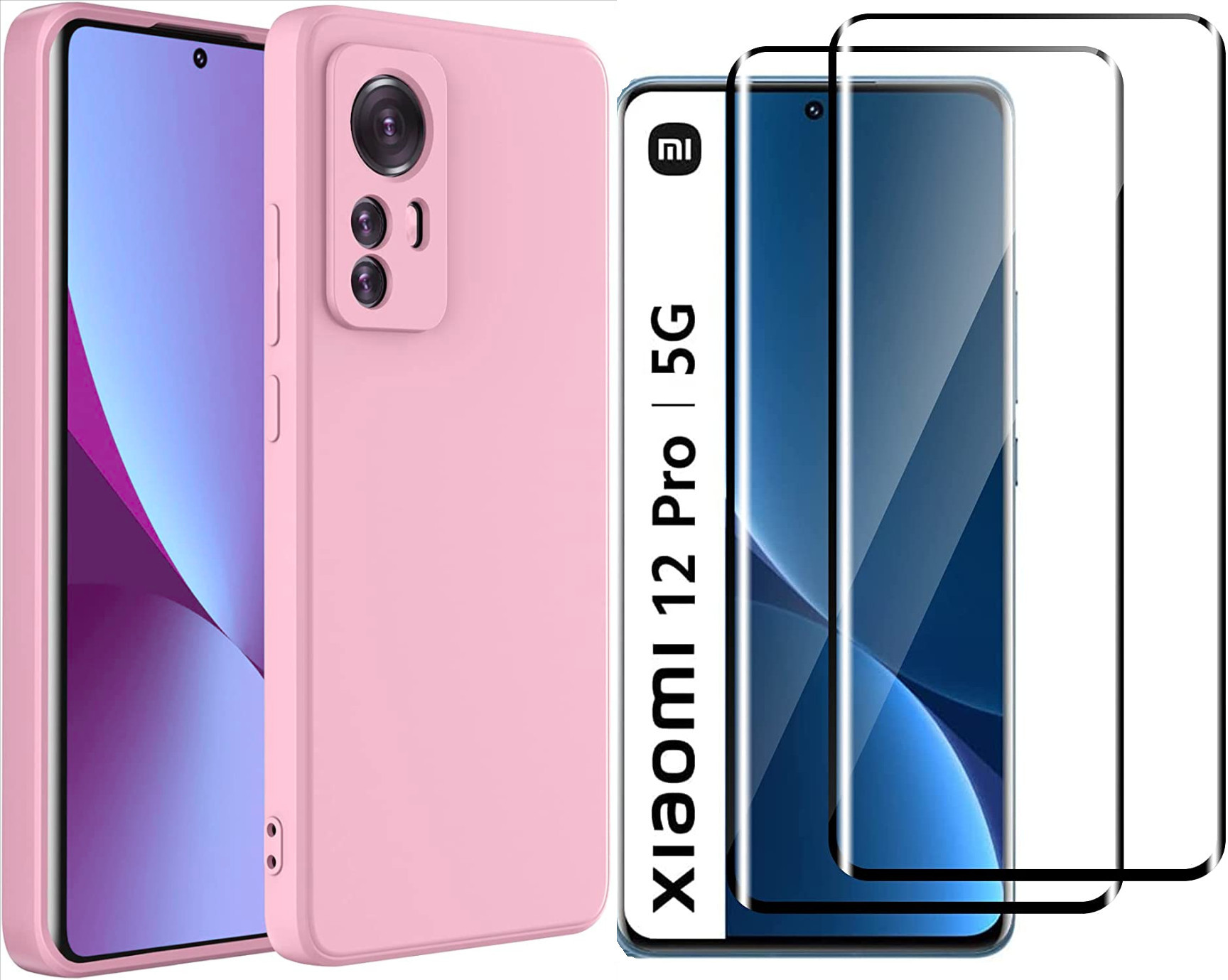 coque-silicone-rose-xiaomi-12-pro-5g-protection-ecran-x2