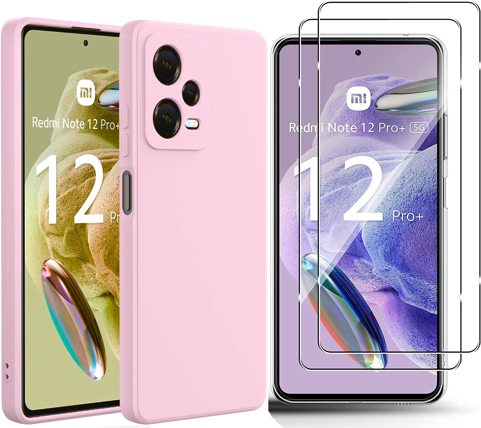 coque-rose-protection-ecran-verre-x2-redmi-note-12-pro-plus-5g-little-boutik