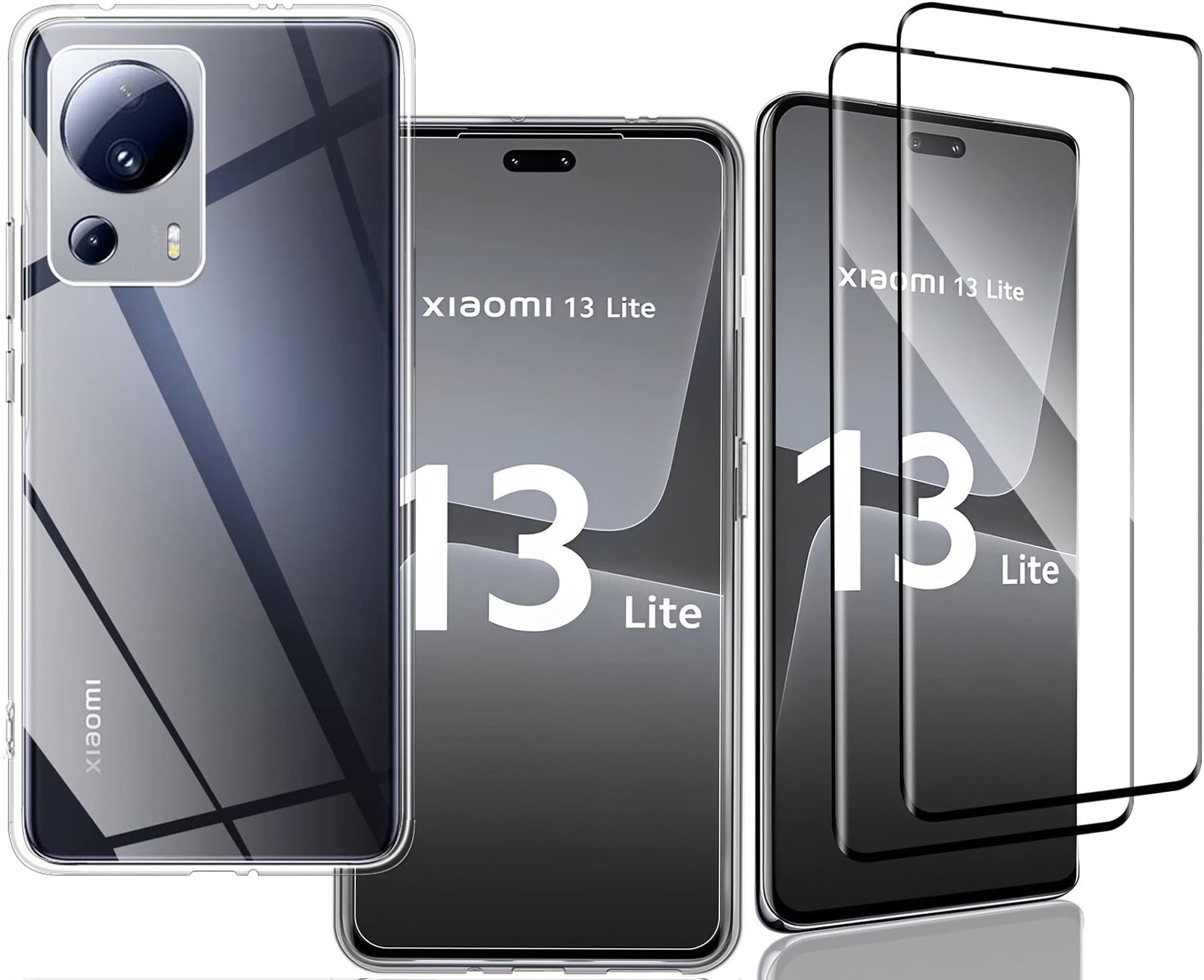 coque-silicone-transparente-verre-trempe-x2-xiaomi-13-lite-5g-little-boutik