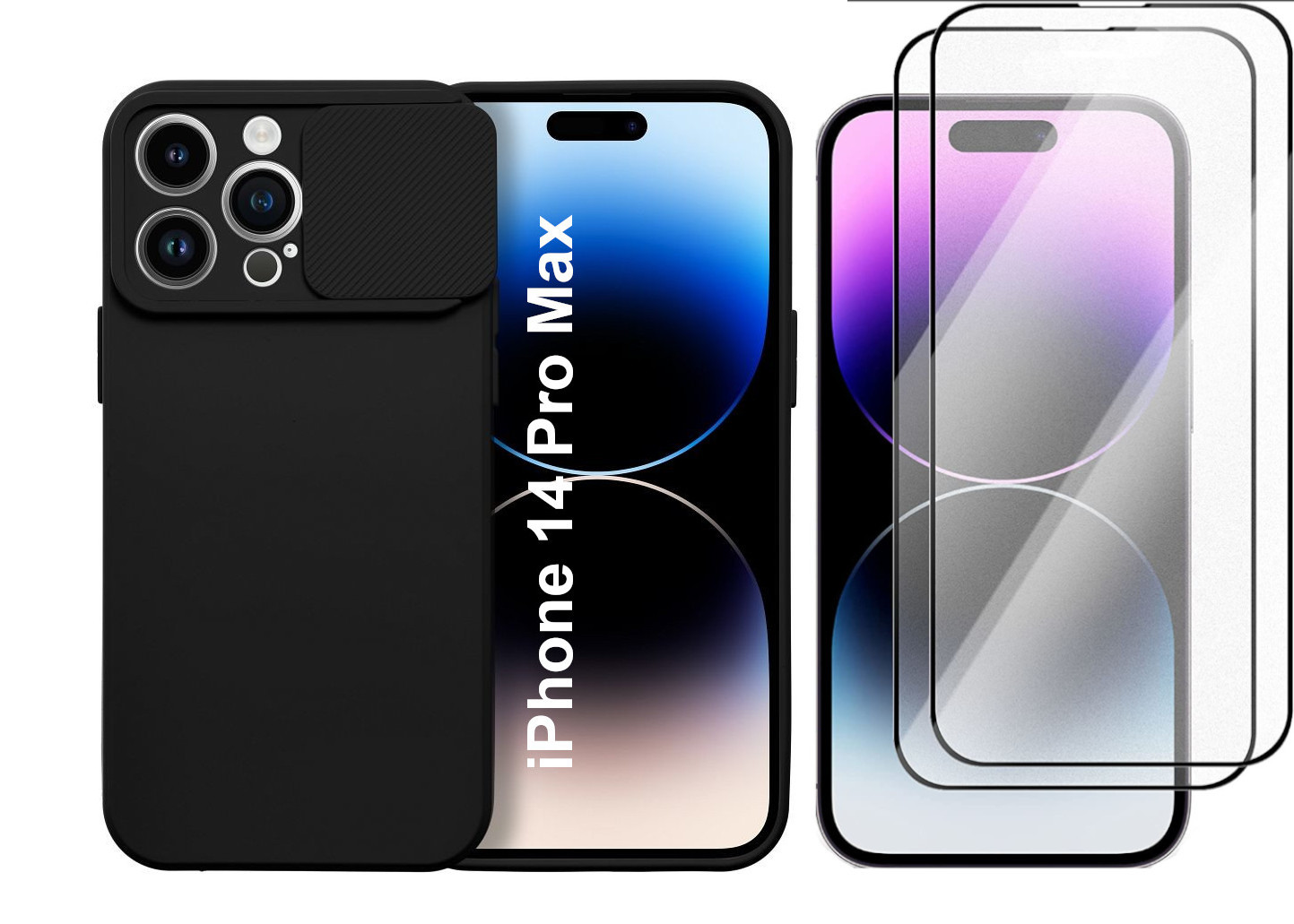 coque-slide-noir-iphone-14-pro-max-glass-x2-little-boutik