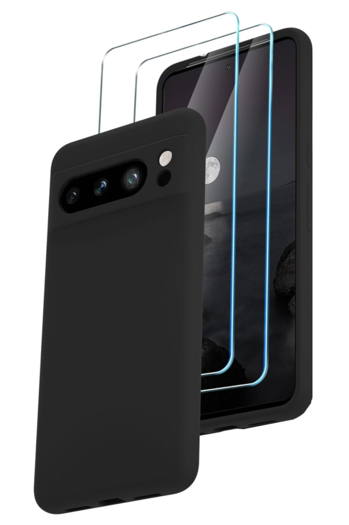 coque-noir-silicone-verre-trempe-x2-google-pixel-8-pro-little-boutik