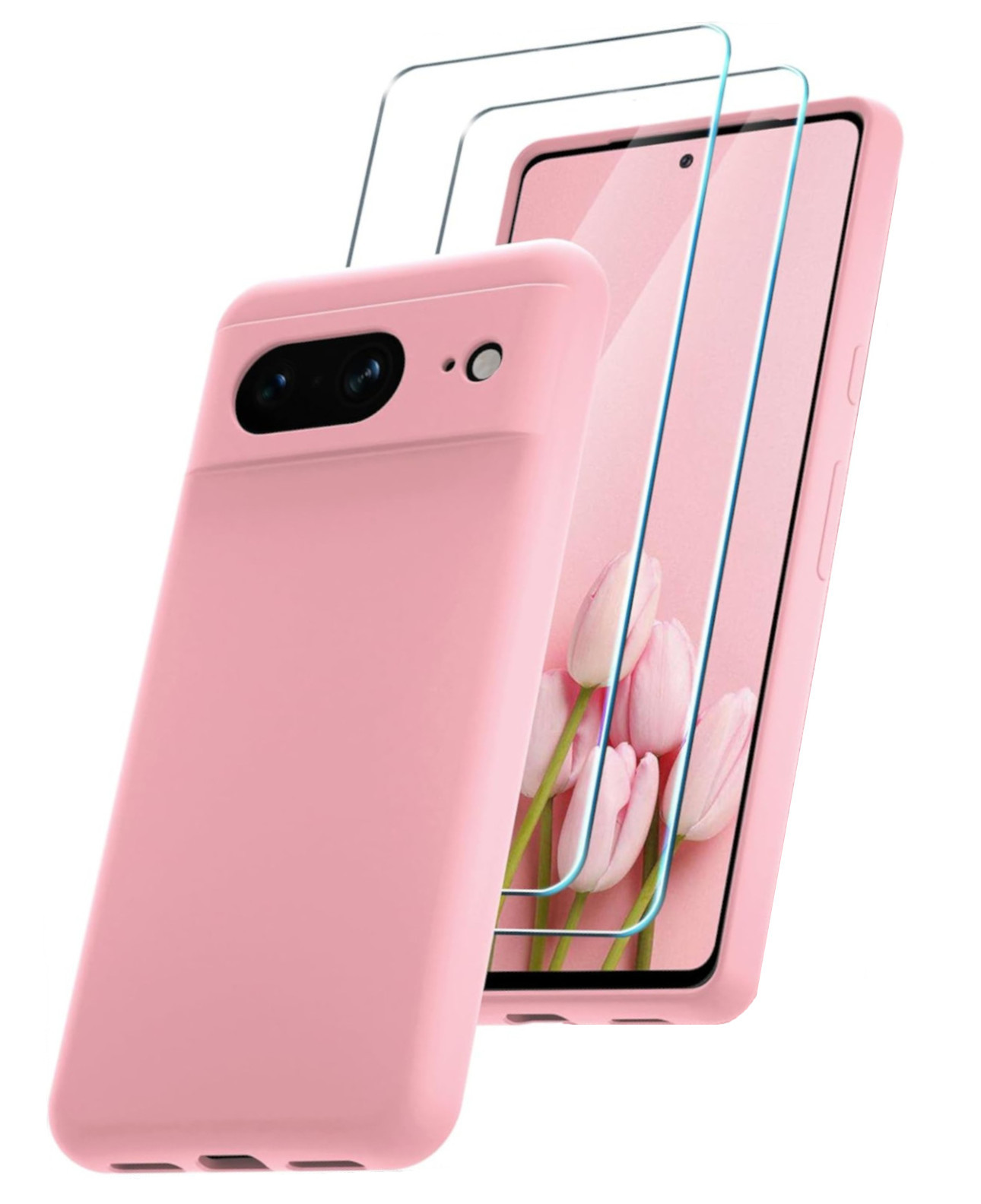 coque-verre-trempe-x2-google-pixel-8-rose-little-boutik