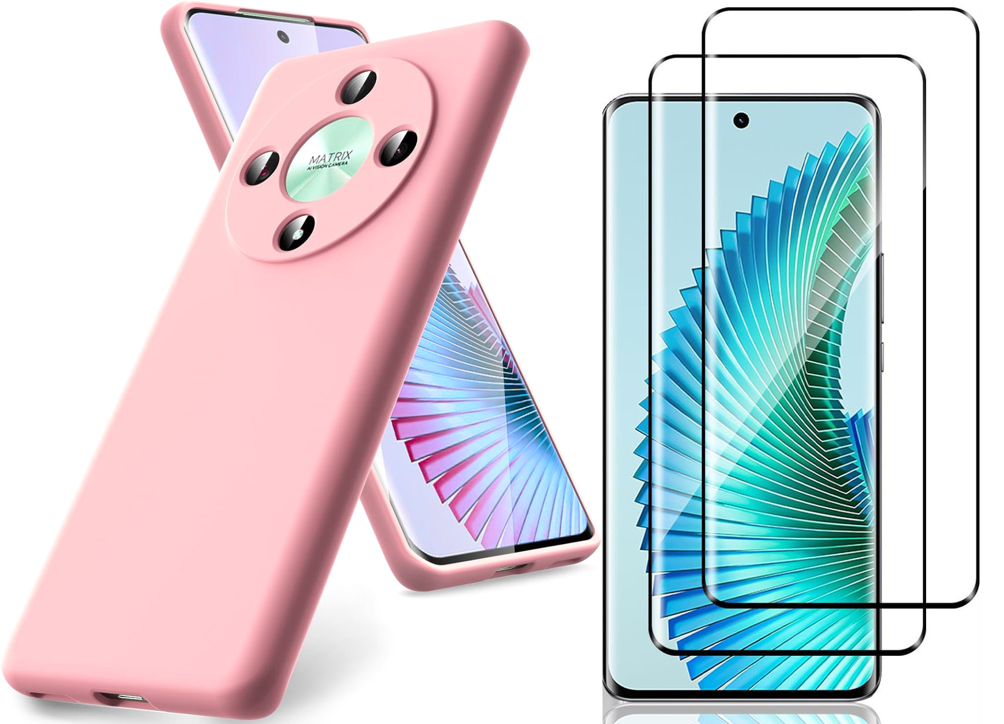coque-silicone-rose-protections-ecrans-x2-pour-honor-magic-6-lite-little-boutik