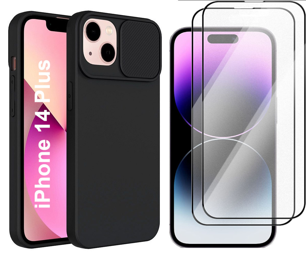 coque-slide-noir-iphone-14-plus-glass-x2-little-boutik