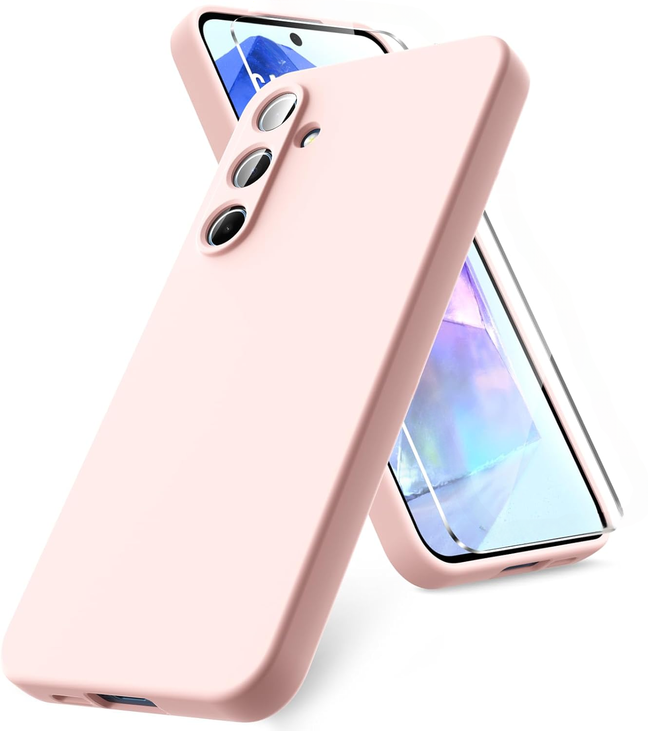 coque-silicone-rose-pour-samsung-glaxy-a55-verre-trempes-little-boutik