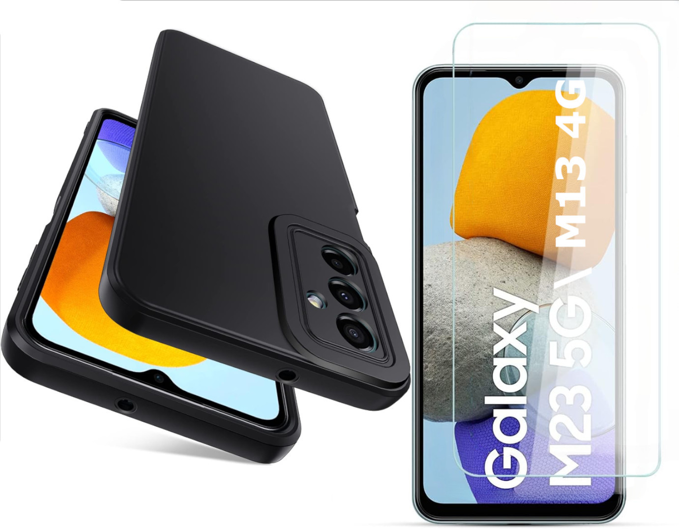 coque-noir-verre-trempe-samsung-m23-5g-m13-4g-little-boutik