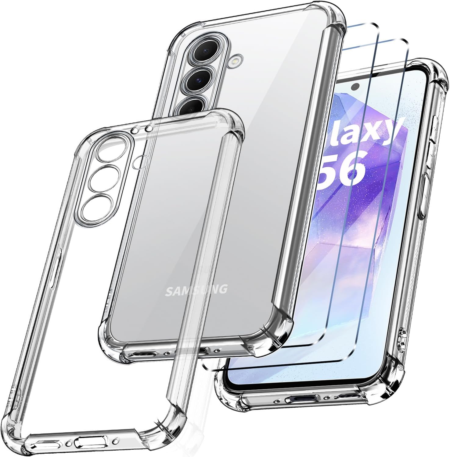 coque-silicone-transparente-4-coins-renforces-verre-trempe-x2-pour-samsung-a56-little-boutik