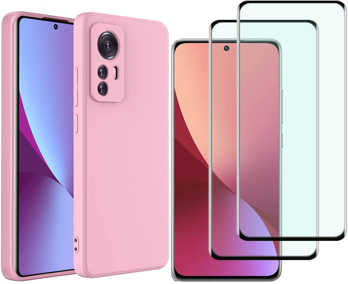 coque-silicone-rose-xiaomi-12-12x-protection-ecran-x2