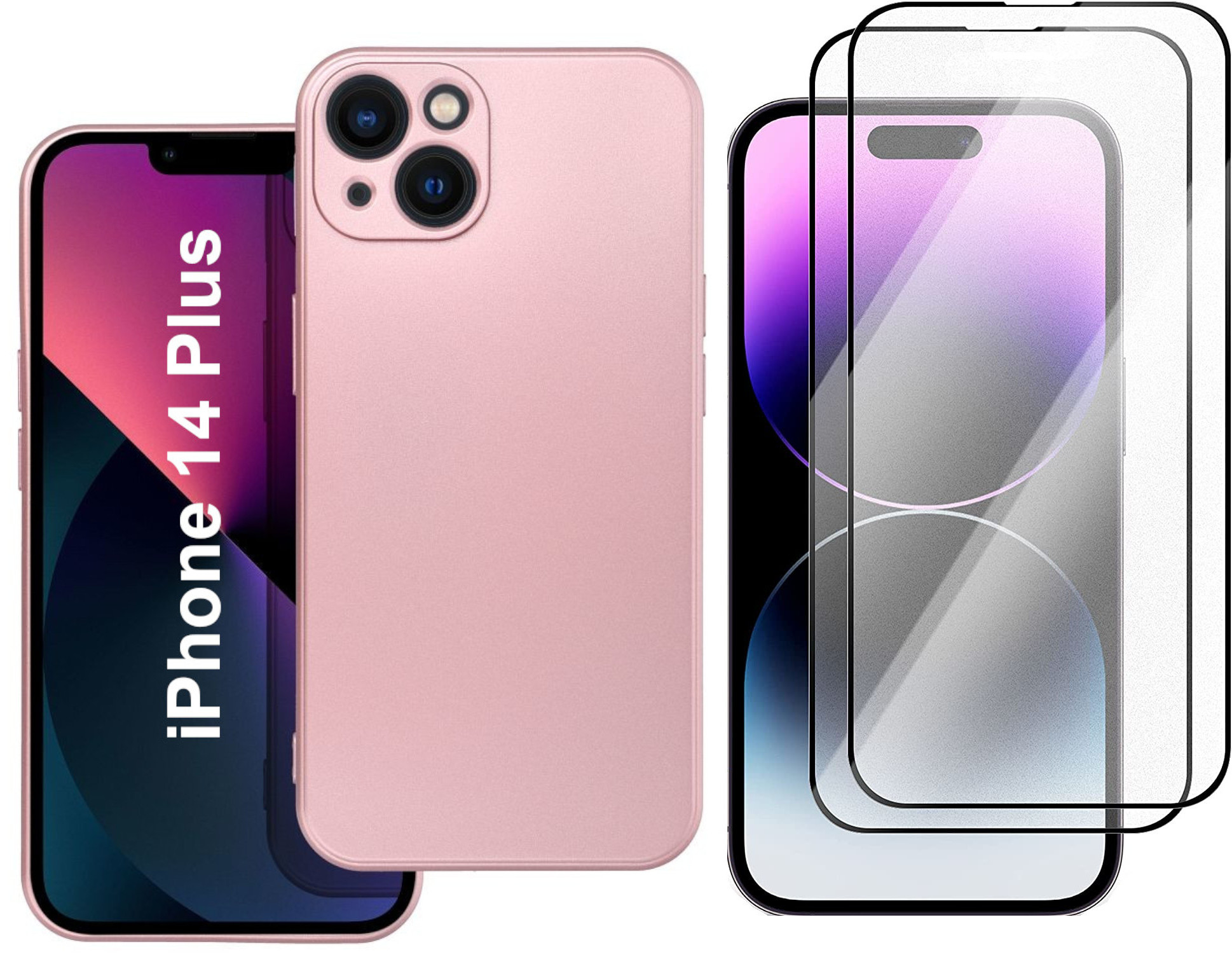coque-metalique-rose-glass-x2-iphone-14-plus
