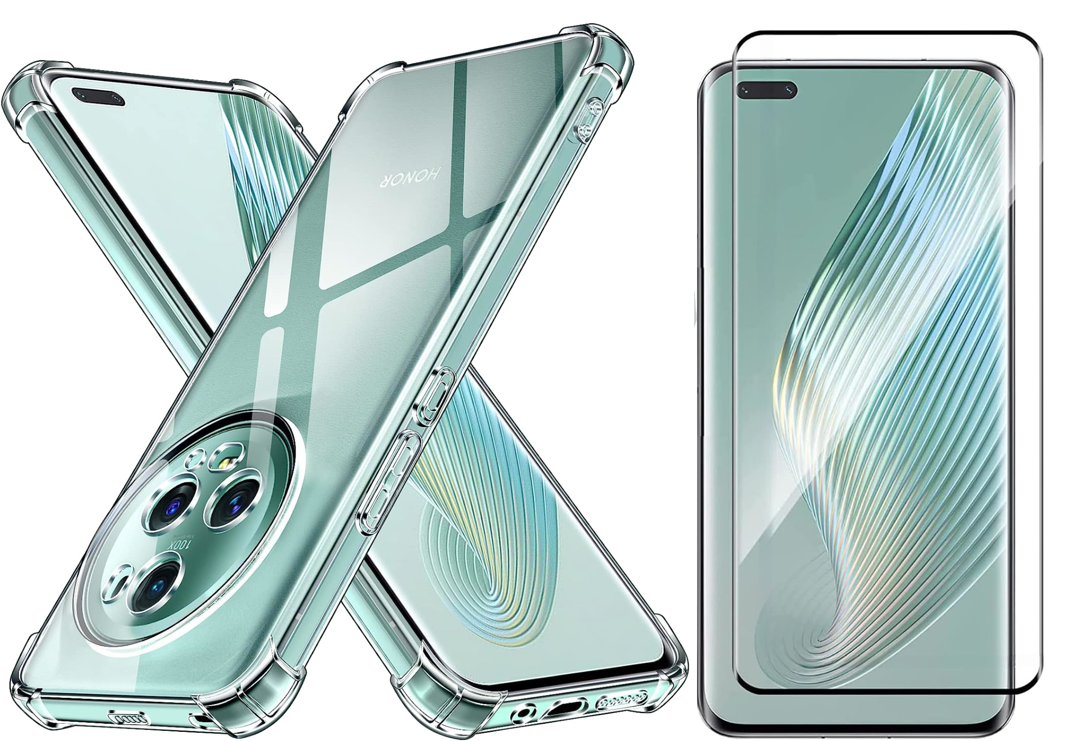 coque-transparente-4-coins-renforces-silicone-verre-trempe-honor-magic-5-pro-little-boutik
