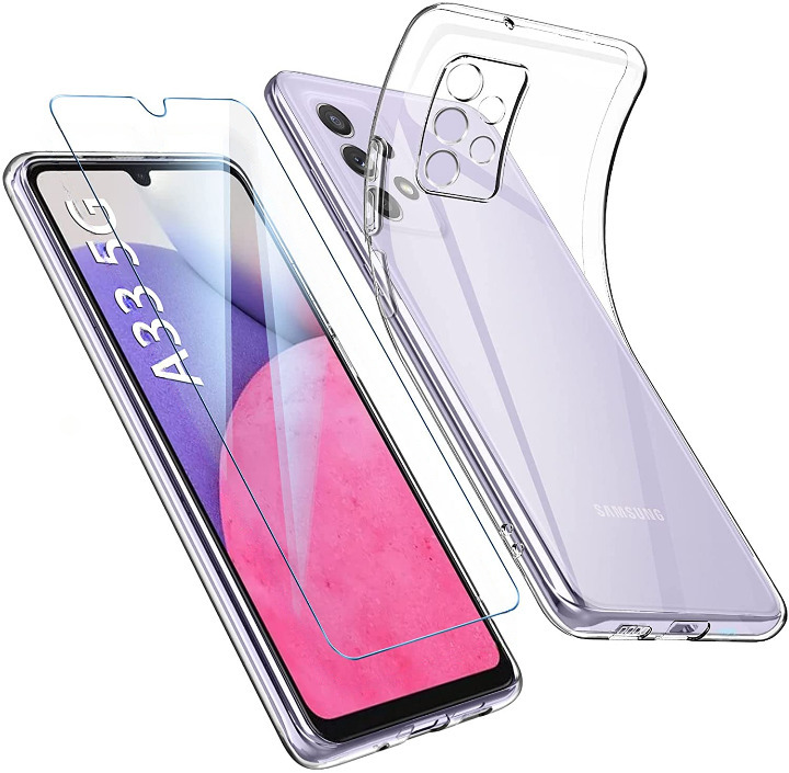 pour-samsung-a33-coque-silicone-verre-trempe-x2