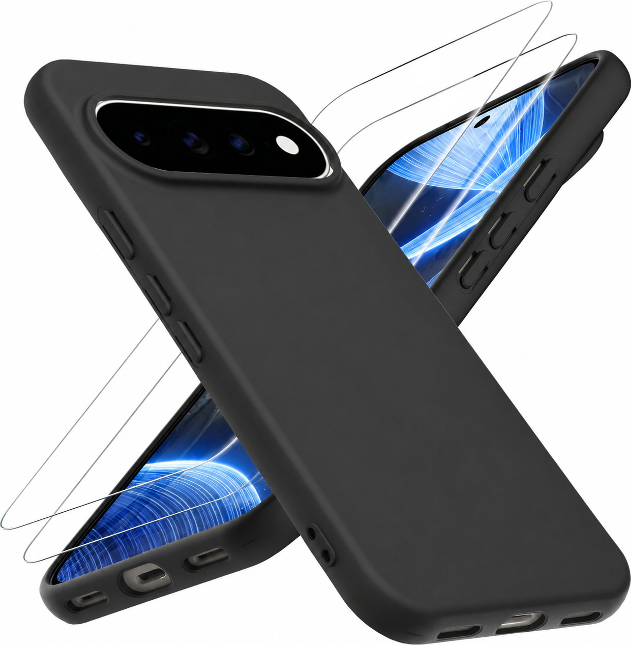 coque-protection-silicone-noir-2x-verre-trempe-pour-pixel-11-litte-boutik