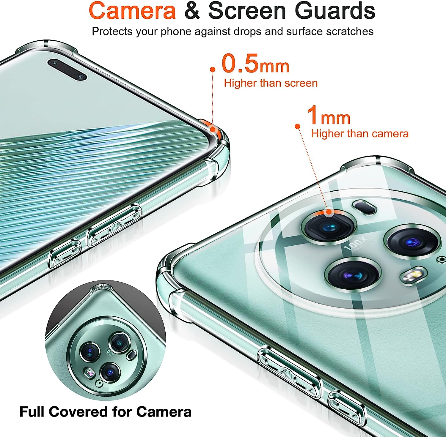 case-tpu-transparent-4-coins-renforces-magic-5-pro-honor-little-boutik