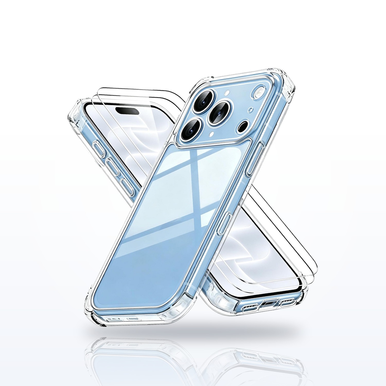 Coque antichoc transparente et verre trempé pour iPhone 18 Pro Little Boutik